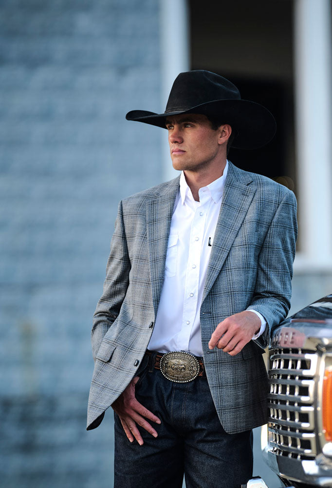 Hooey Sport Coat Grey/Blue Plaid