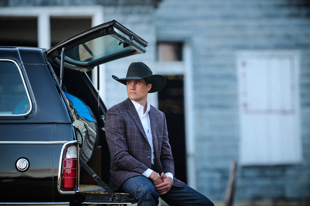 Hooey Sport Coat Plum Plaid
