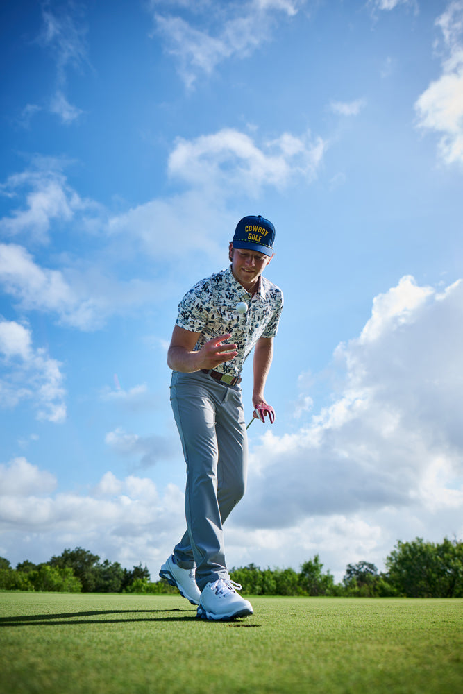 "The Weekender" White w/Puuku Print Polo