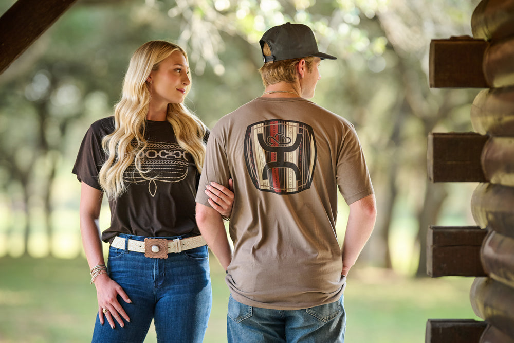 Zenith Hooey Front Pocket T-shirt Brown w/Serape Logo
