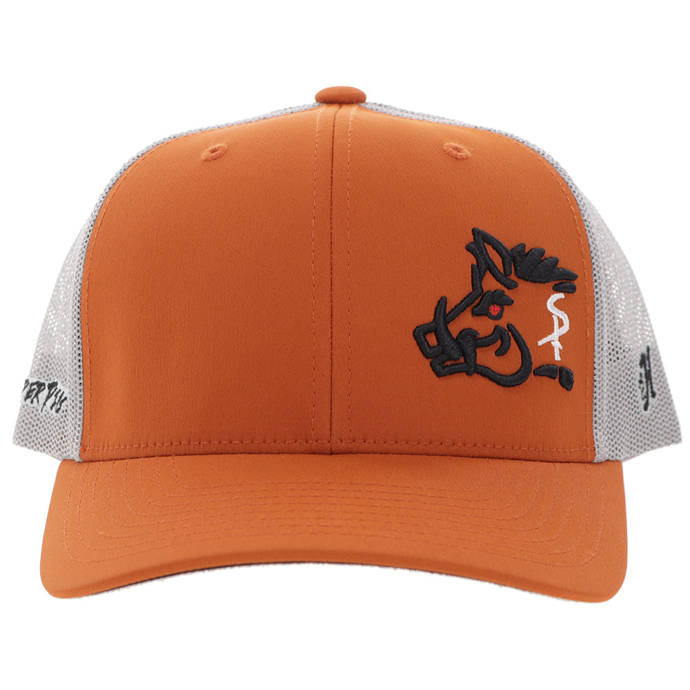 "Sniper Pig" Hat Orange/Grey w/Black/ Red Logo