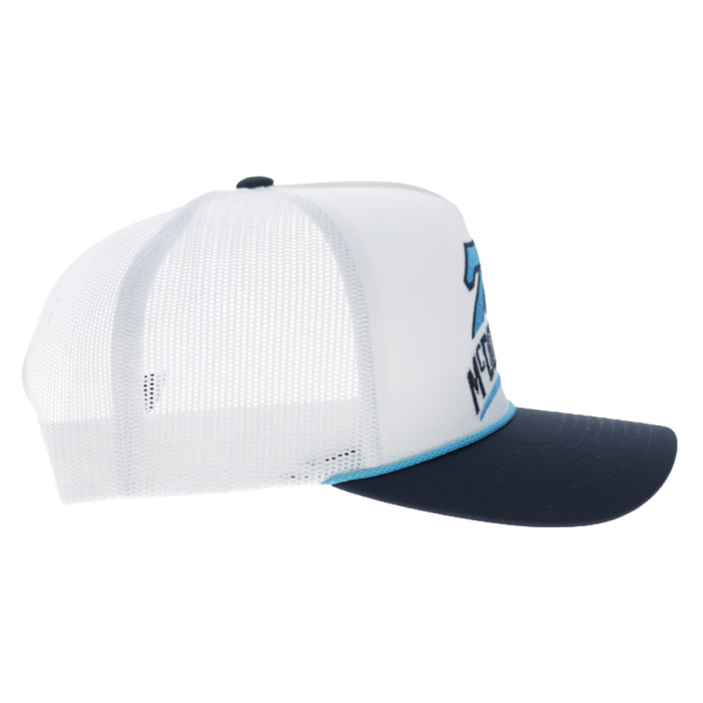 Spire Motorsports Hat White/Navy w/Teal Logo