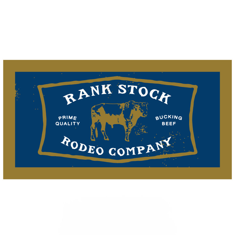 navy blue and gold rank stock logo