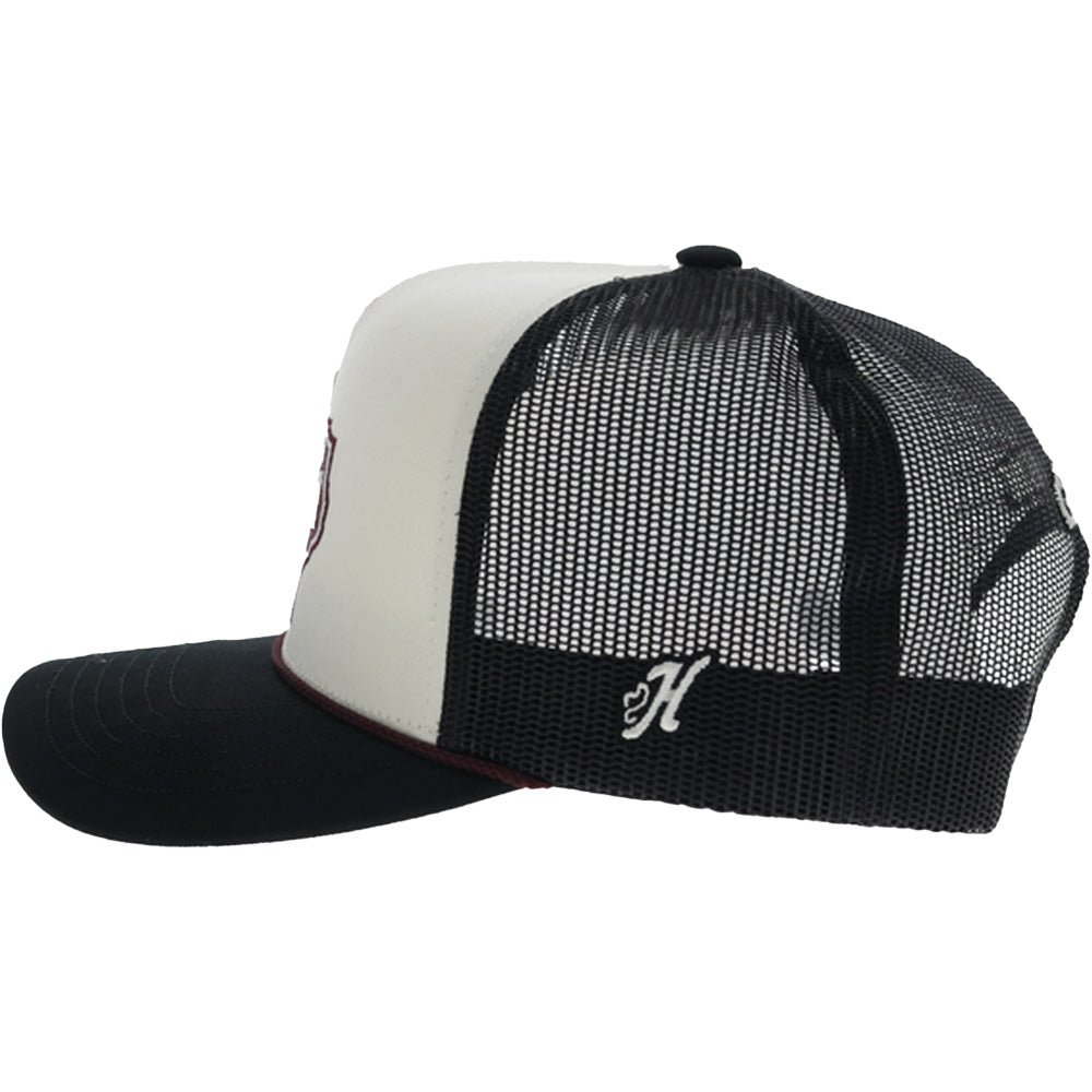 Texas A&M 5-Panel Trucker Snapback Hat Cream/Black