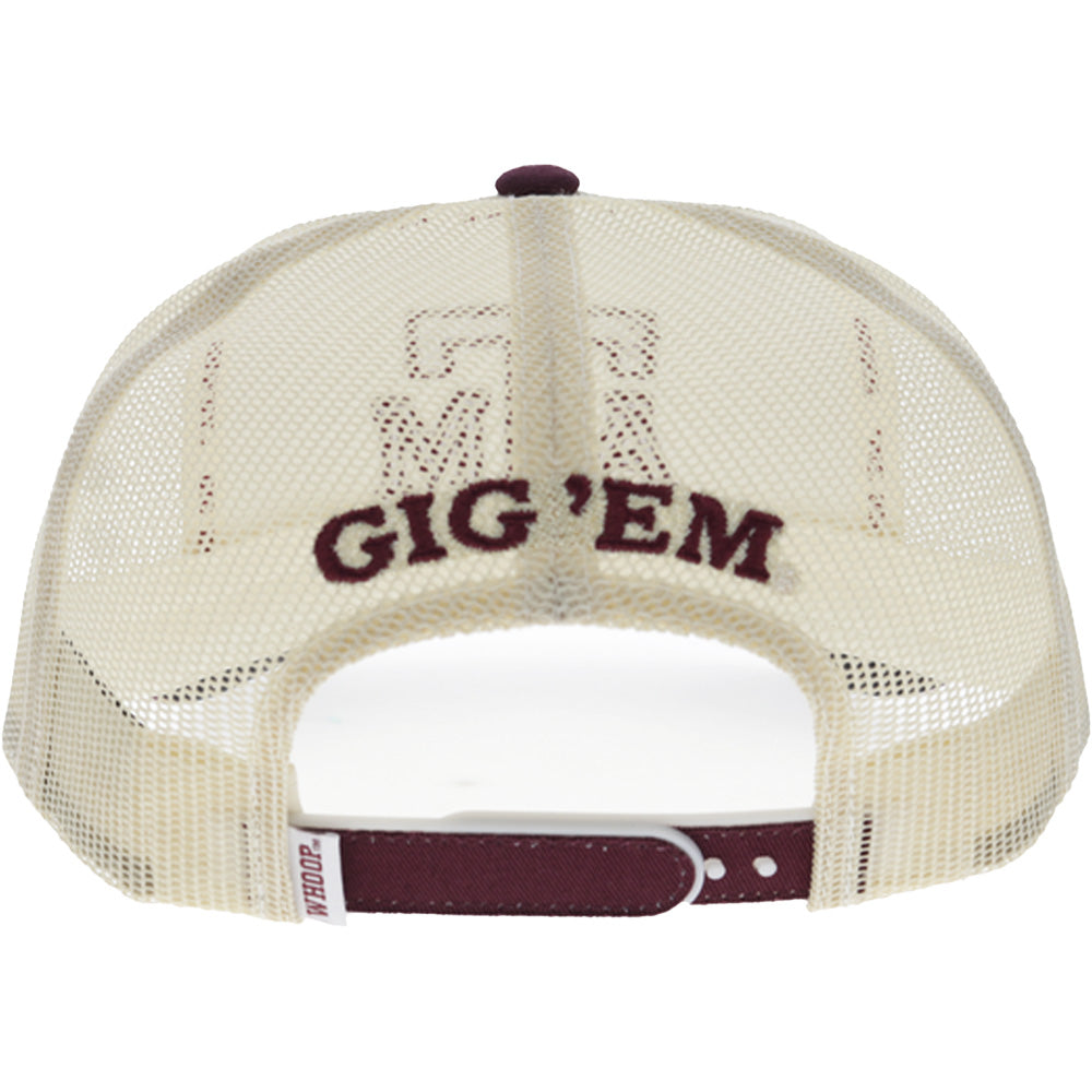 Texas A&M 5-Panel Trucker Snapback Hat Cream/Maroon