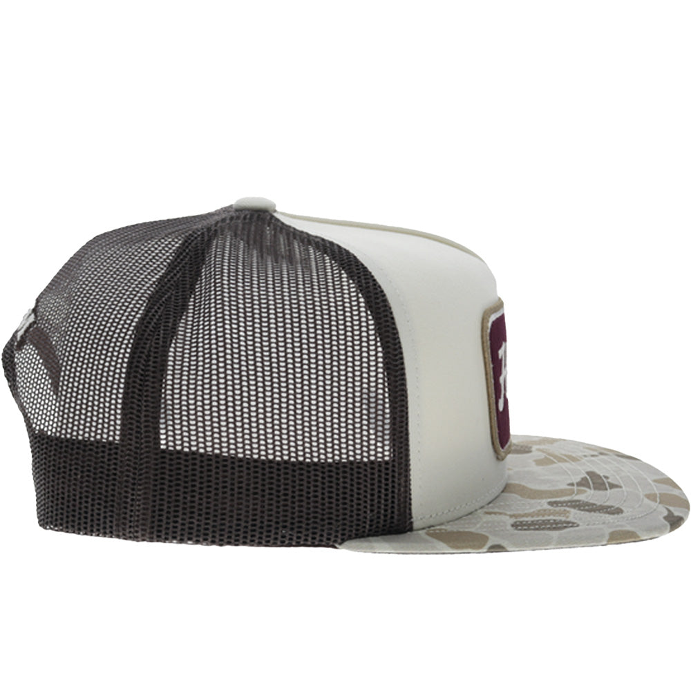 Texas A&M 5-Panel Trucker Snapback Cream/Camo Hat