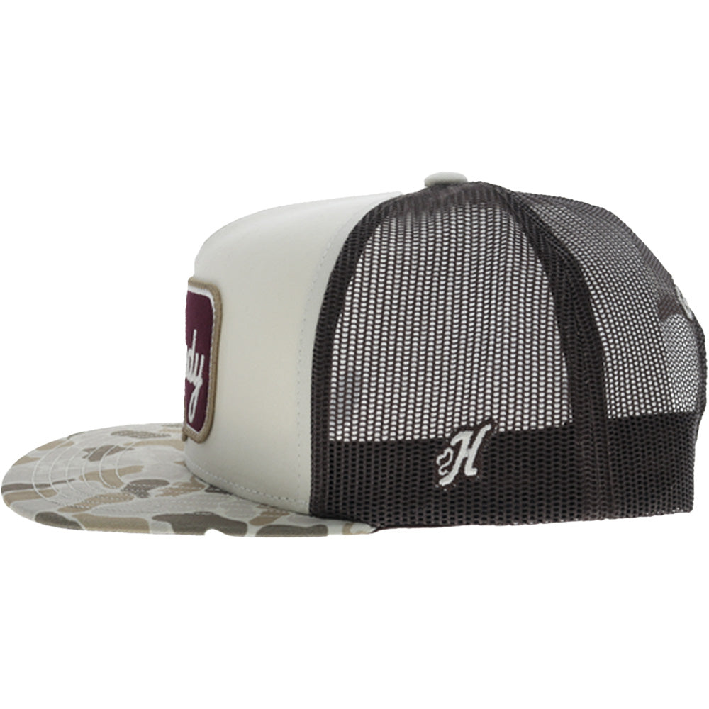 Texas A&M 5-Panel Trucker Snapback Cream/Camo Hat