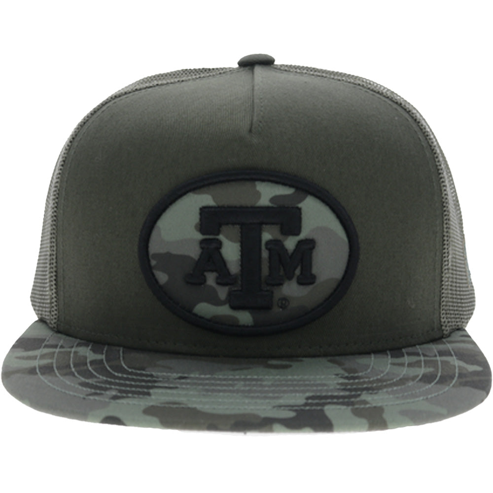 Texas A&M T5-Panel Trucker Snapback Hat Charcoal/Camo