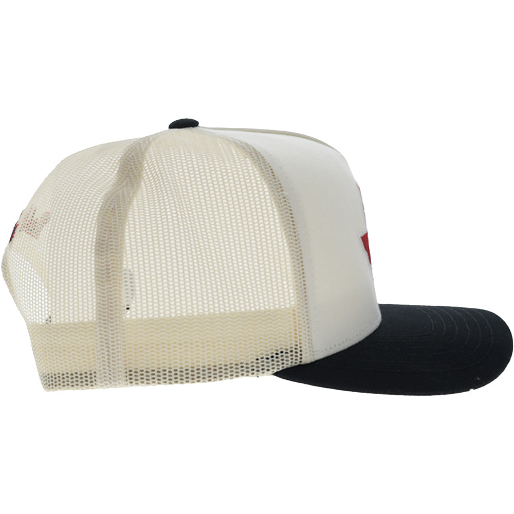 Texas Tech 5-Panel Trucker Snapback Hat  Cream/Black