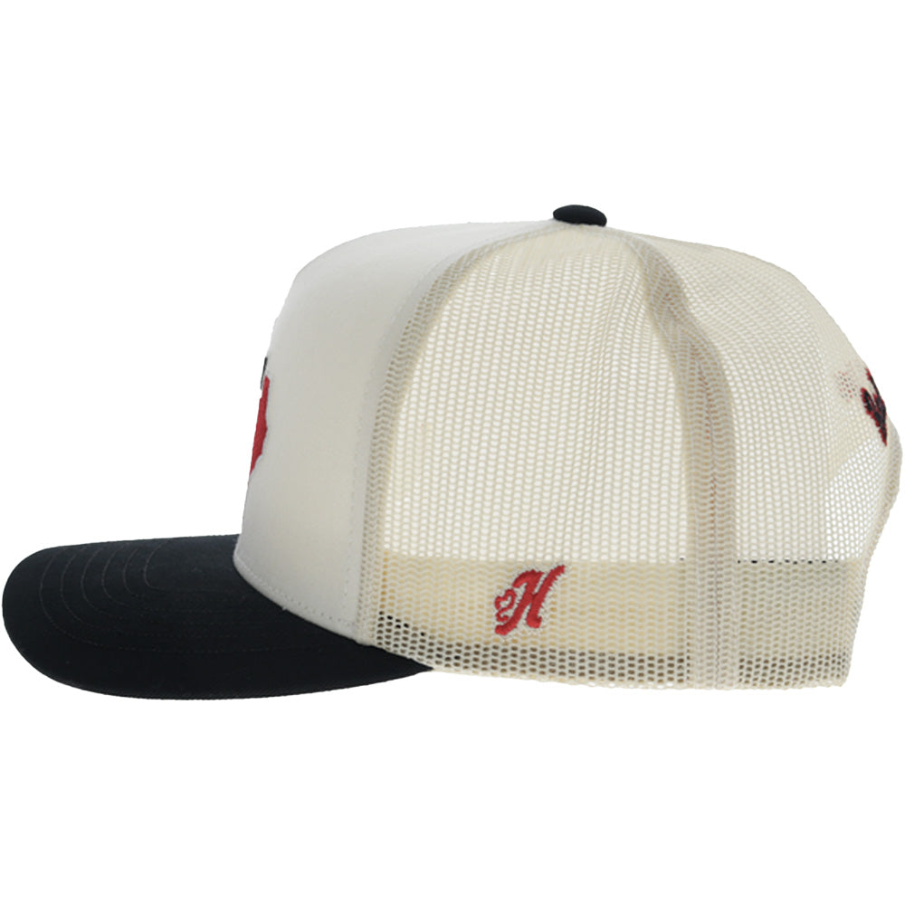 Texas Tech 5-Panel Trucker Snapback Hat  Cream/Black