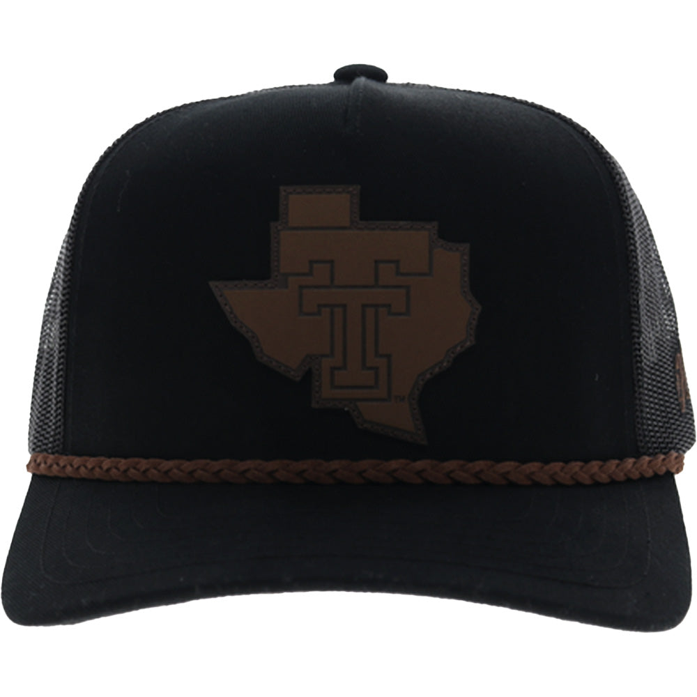 Texas Tech 5-Panel Trucker Snapback Hat Black