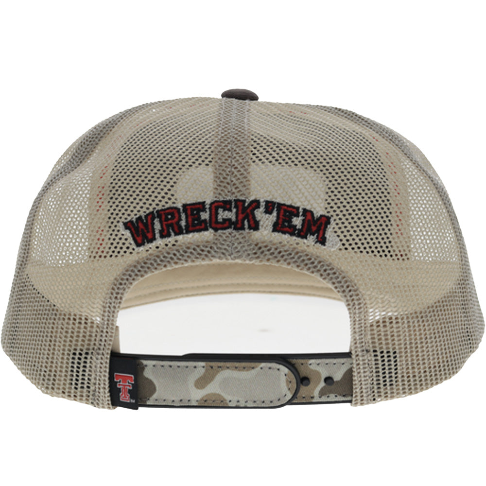 Texas Tech 5-Panel Trucker Snapback Hat Brown/Camo