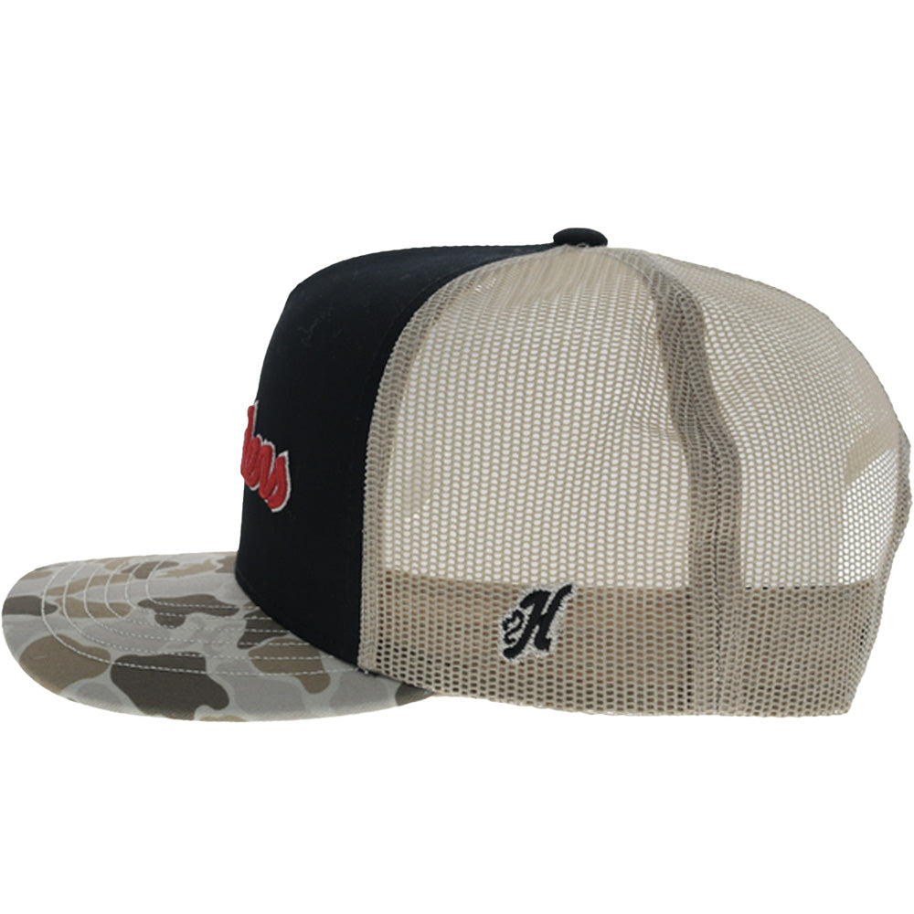 Texas Tech 5-Panel Trucker Snapback Hat Black/ Camo