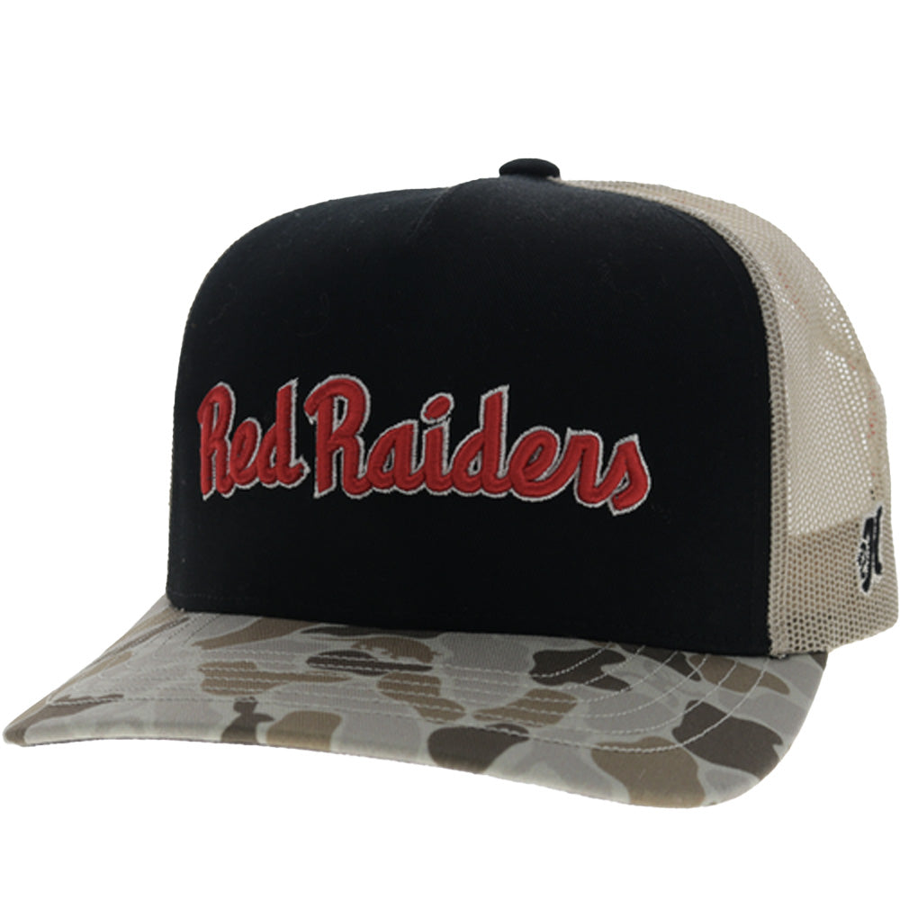 Texas Tech 5-Panel Trucker Snapback Hat Black/ Camo