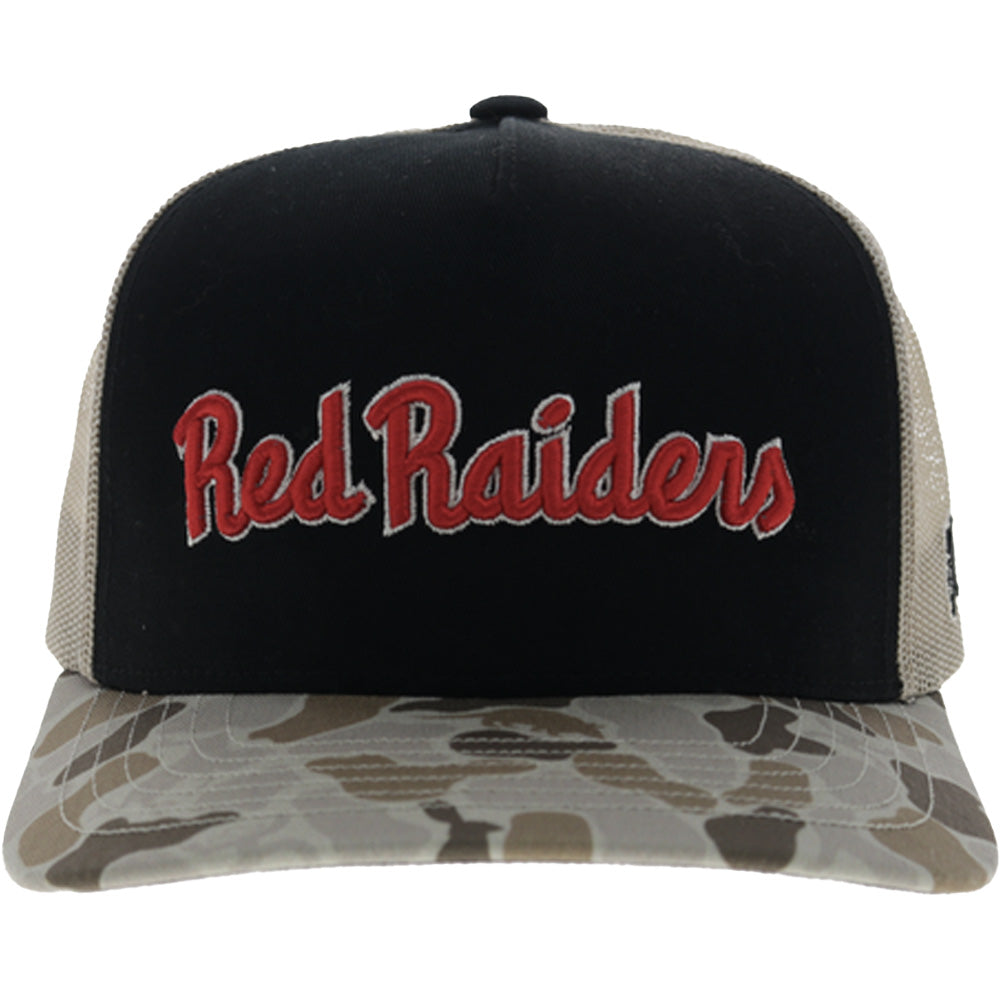 Texas Tech 5-Panel Trucker Snapback Hat Black/ Camo
