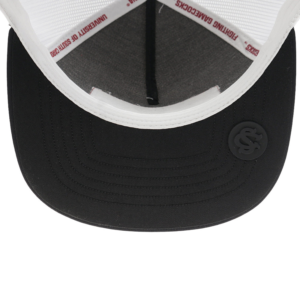 University of South Carolina 5-Panel Trucker Snapback White/Black