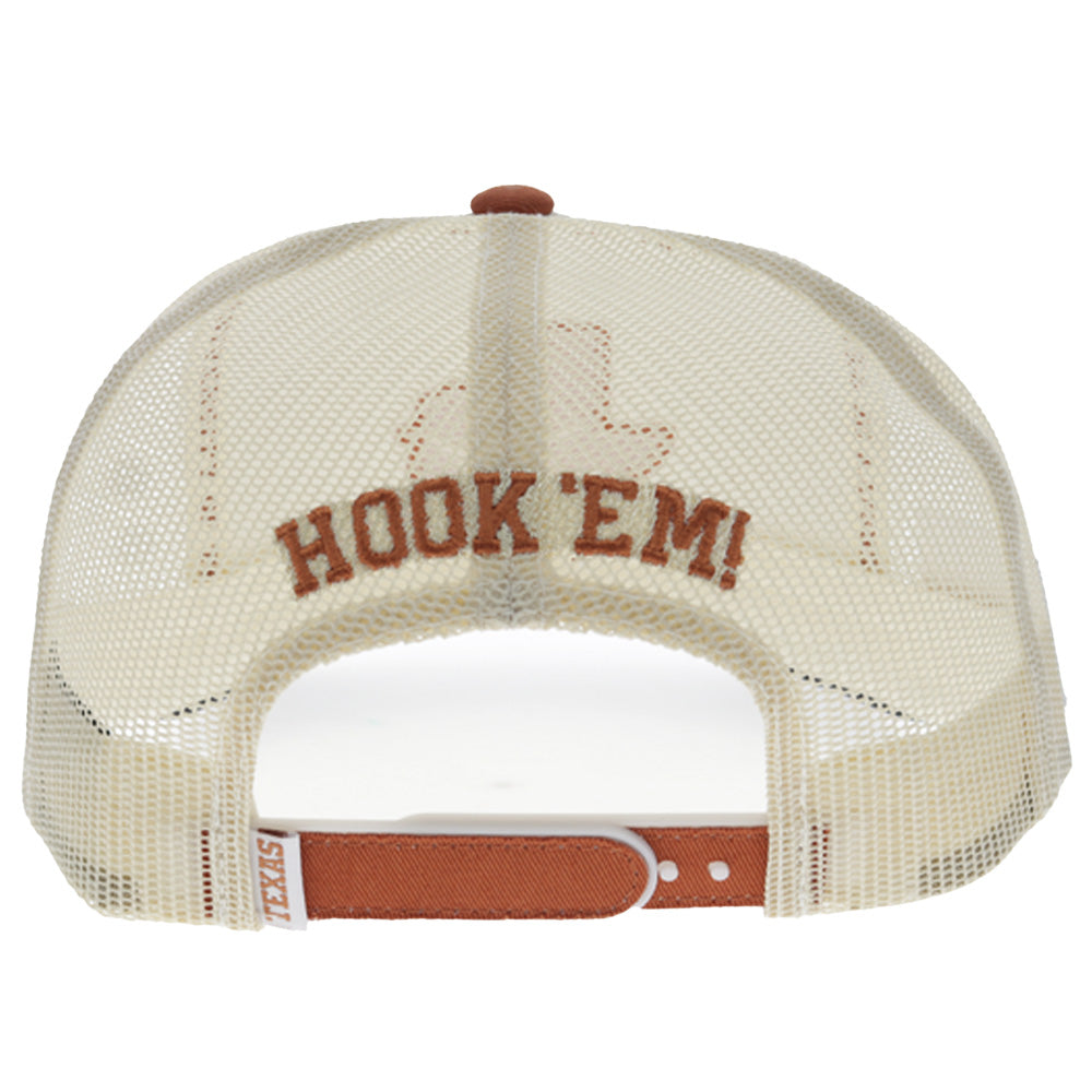 University Of Texas 5-Panel Trucker Snapback Hat Cream/Orange