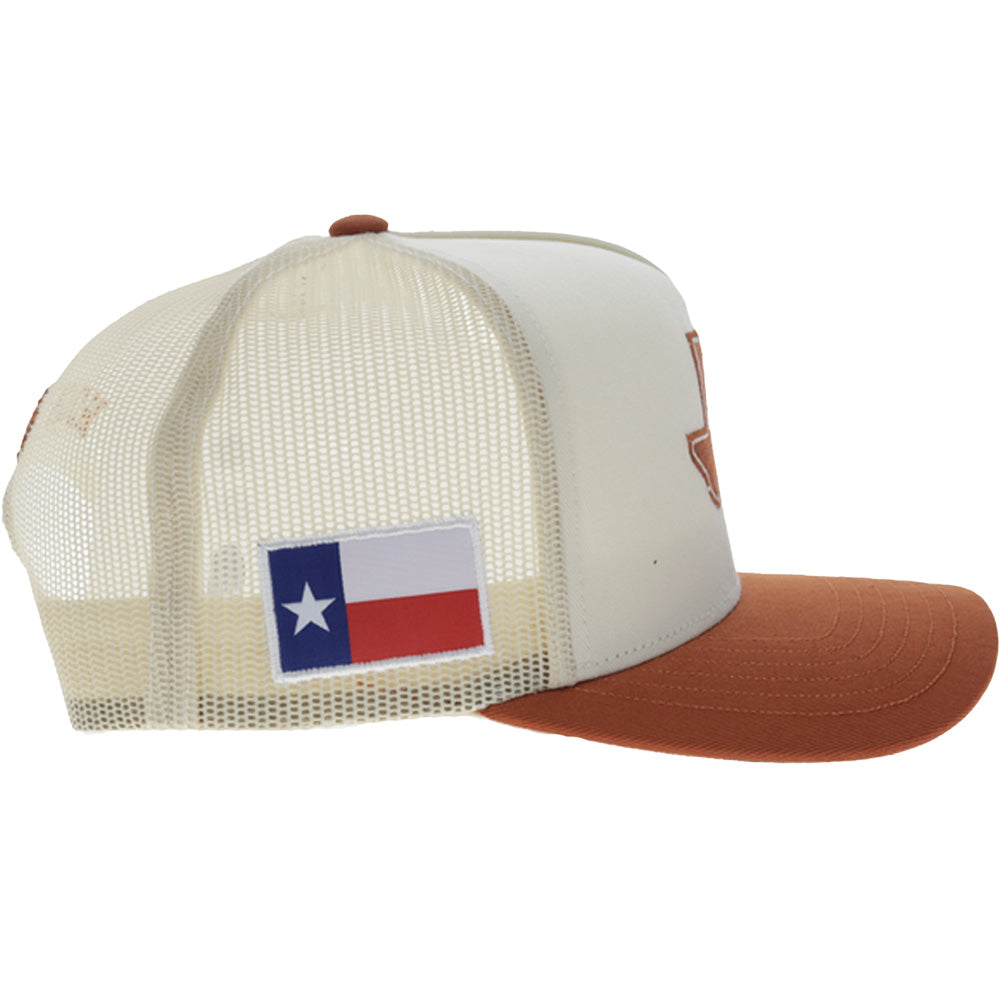 University Of Texas 5-Panel Trucker Snapback Hat Cream/Orange