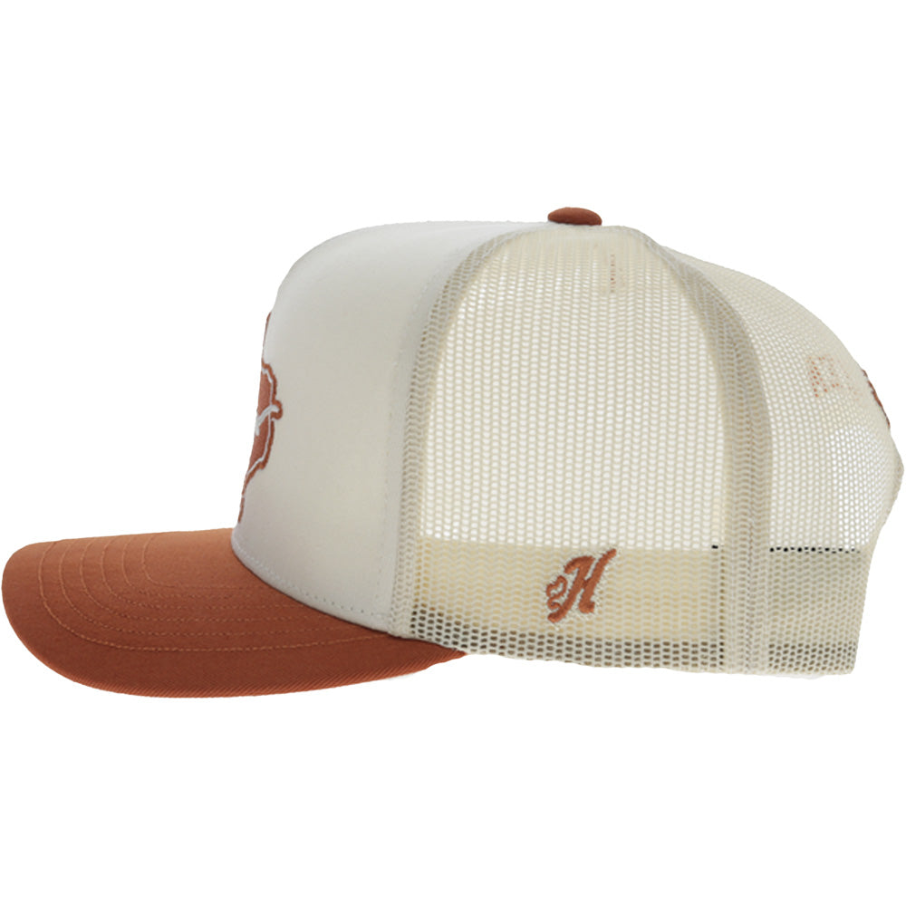 University Of Texas 5-Panel Trucker Snapback Hat Cream/Orange