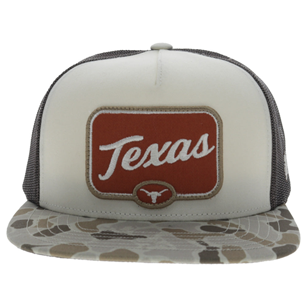 University Of Texas 5-Panel Trucker Snapback Hat Cream/Camo