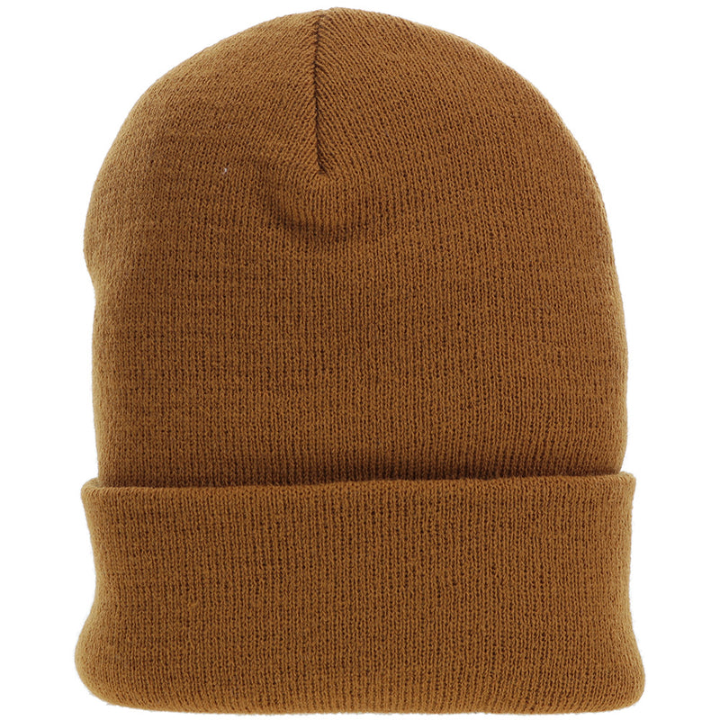 "Hooey Beanie" Tan w/White & Black Patch