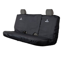 black with white Hooey logo, full size, bench seat cover