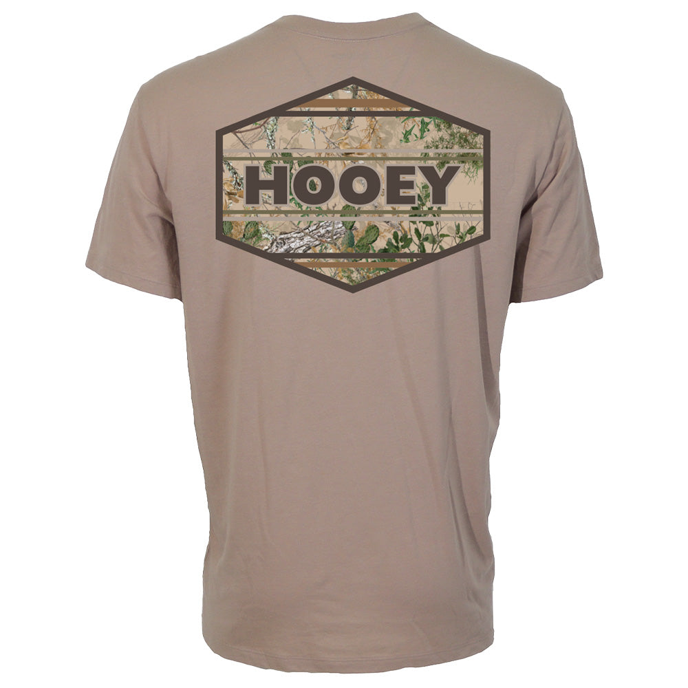 "Flint" Tan w/Camo Hooey Logo T-shirt