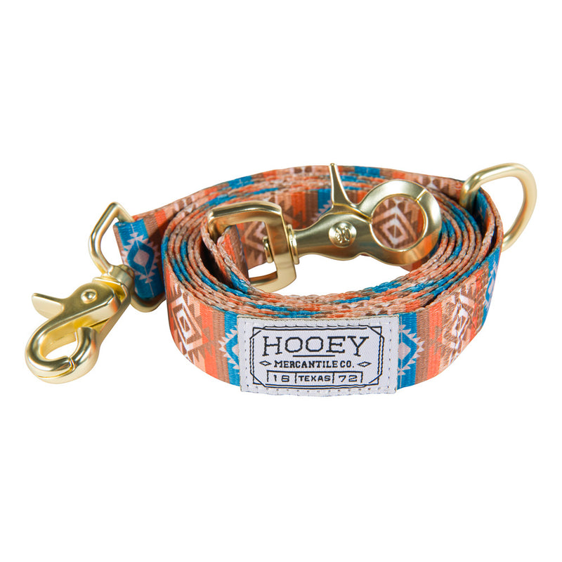 nomad, dirty turquoise with Aztec pattern pet leash