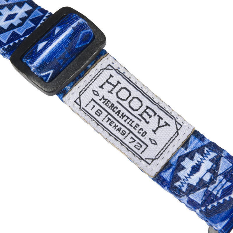 Close-up image of the tad on the hombre Aztec pet walking harness