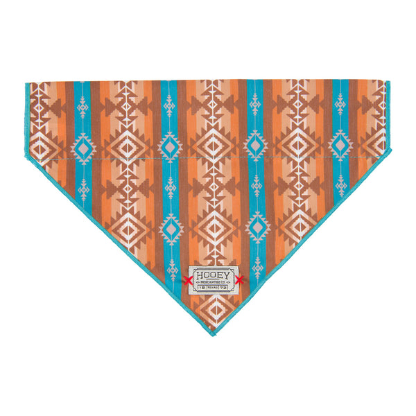 Hooey Nomad Pet Bandana - Aztec Dirty Turquoise Print