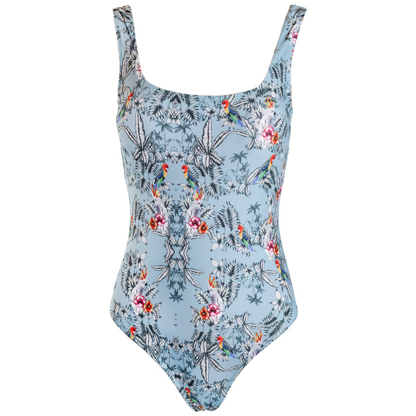 "The Ollie" One Piece Swimsuit Denim/Floral