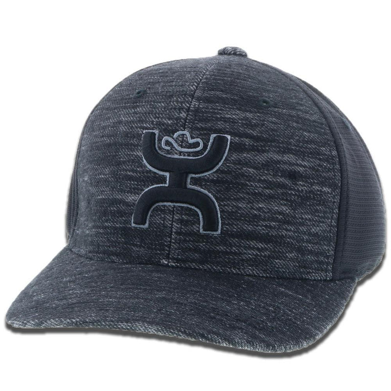 Ash black hat with black Hooey logo