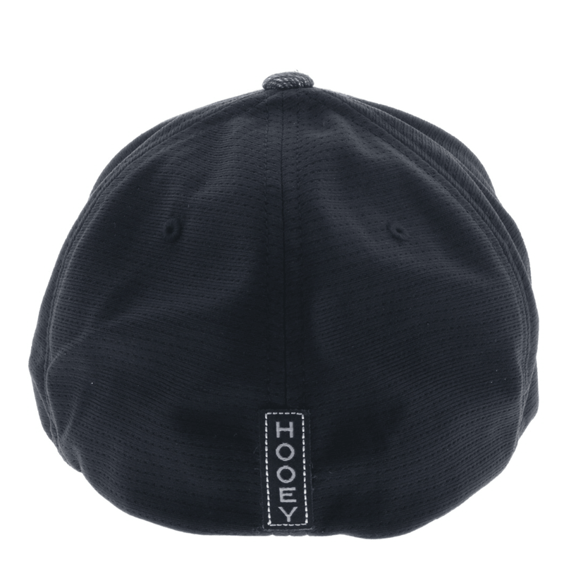 back of the Ash black hat with grey Hooey logo
