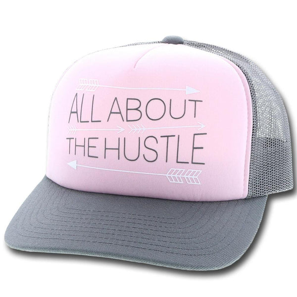 "Hustle" Pink/Grey Hat