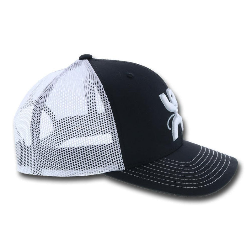 right side of the Arc black and white Hooey hat with Arc logo in white