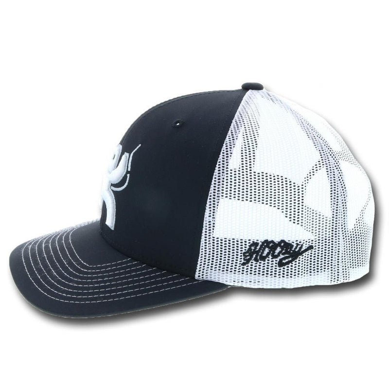 left side of the Arc black and white Hooey hat with Arc logo in white