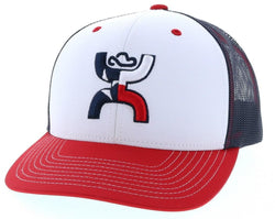 Texican youth red, white, and blue hat with flag Hooey logo