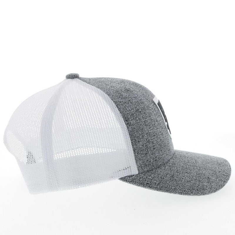 Right side of the Light grey and white "Bronx" hat