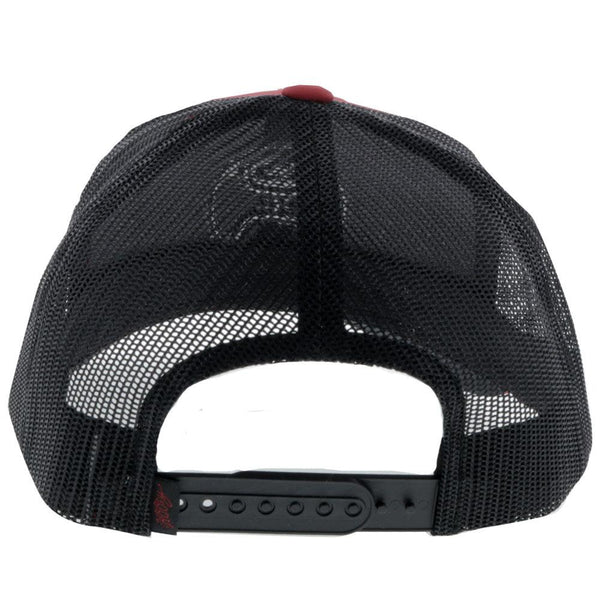 back of the black and red youth classic o hat