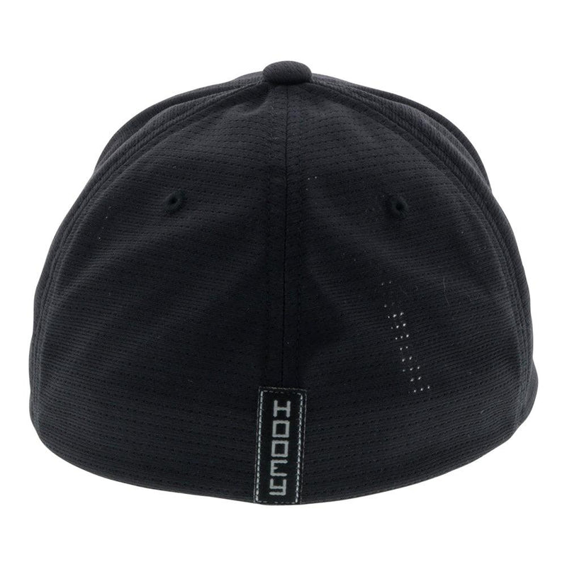 Back of Black on black "Ash" Hooey hat with hooey logo