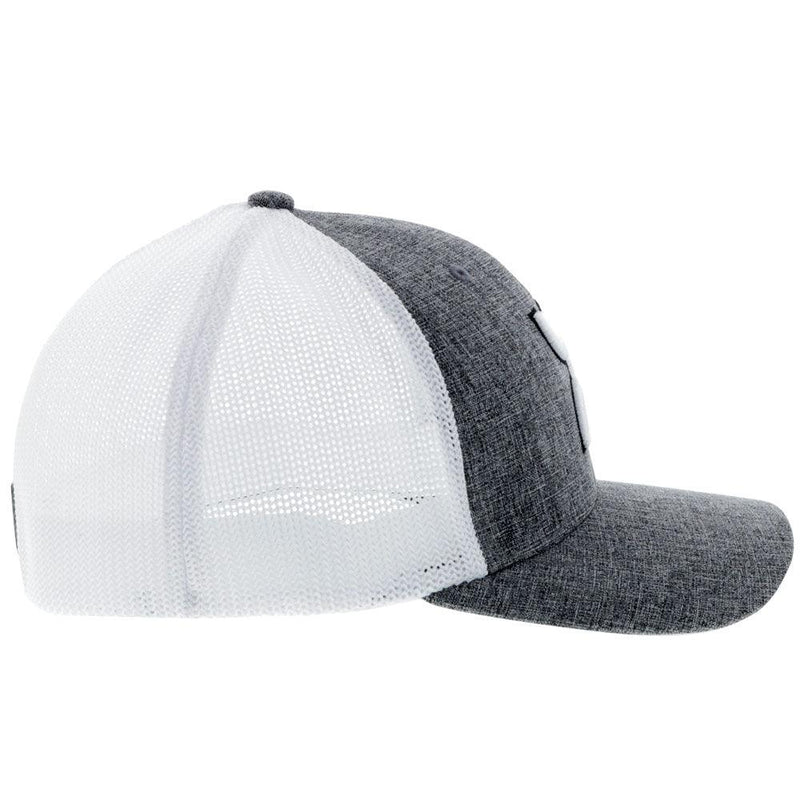 right side of the Youth grey and white Cayman hat