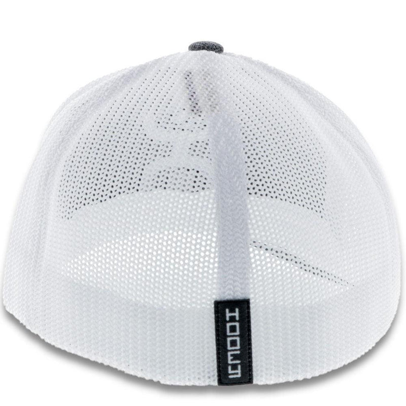back of the Cyman grey and white hat