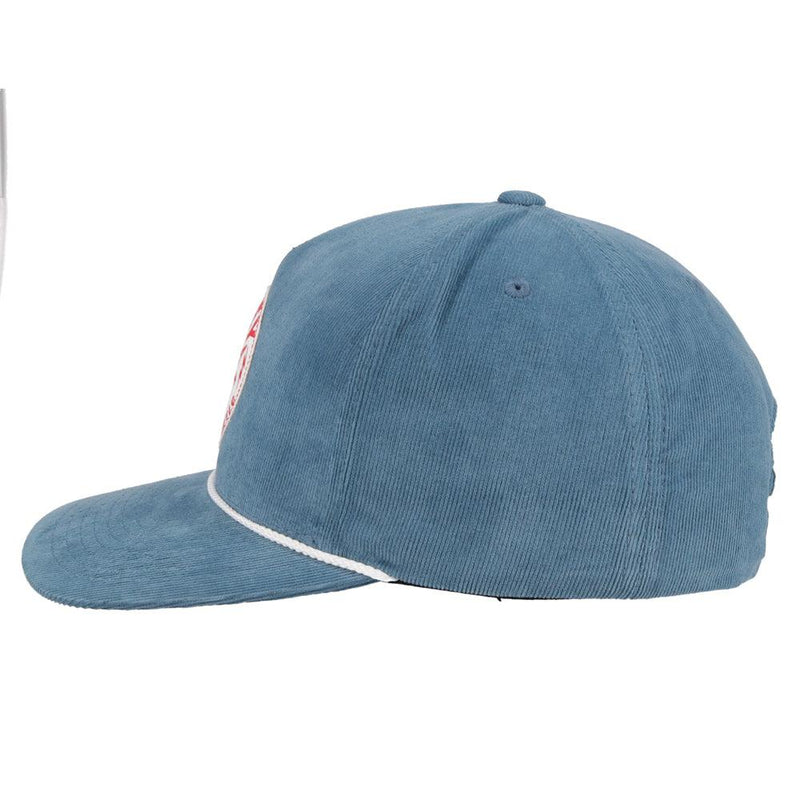 Left side of the Blue "Buzz" hat
