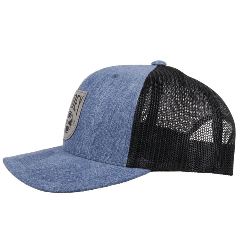 Left side of the Blue and black "Bronx" hat