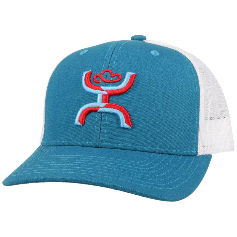 "Sterling" Turquoise/White Hat