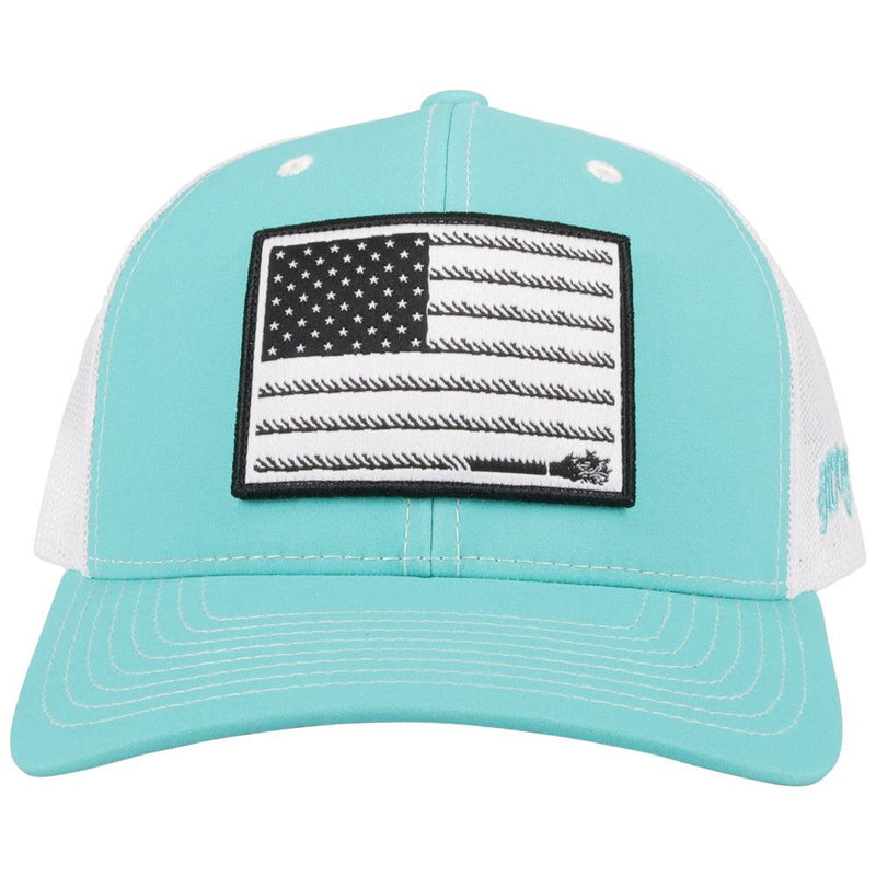 "Liberty Roper" Turquoise/White Hat