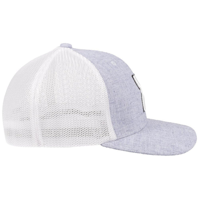 right side of the Cayman blue and white Hooey hat