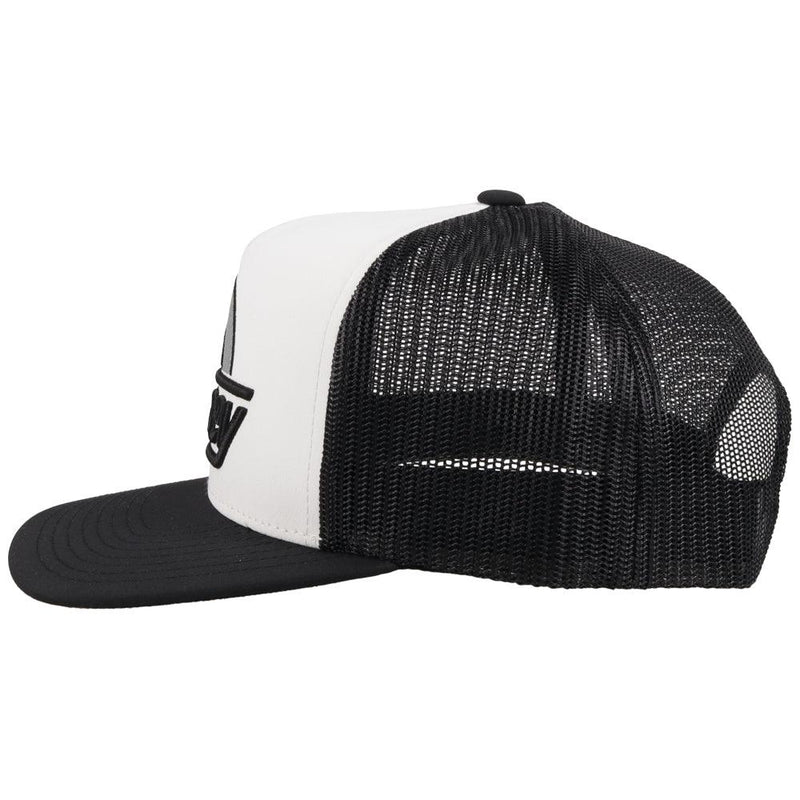 "Suds" White/Black Hat