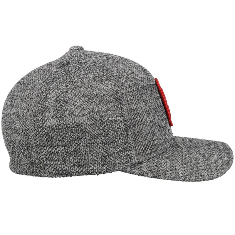 right side view of the grey Zenith flexfit hat