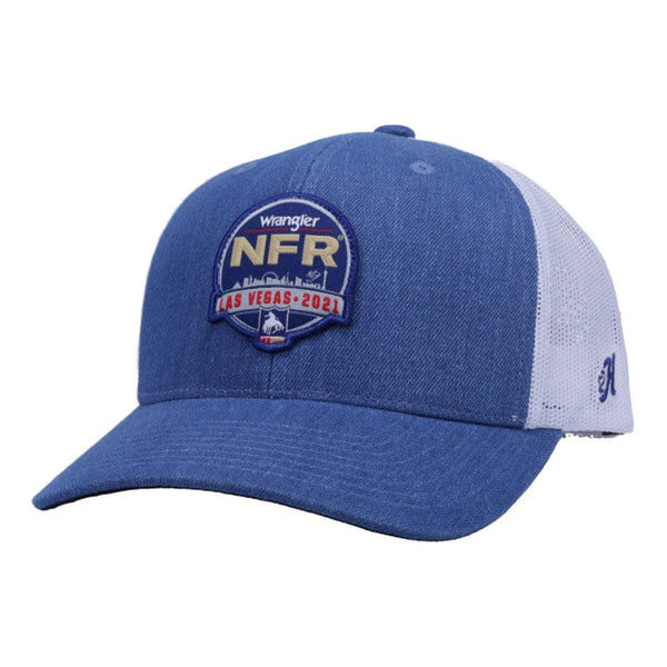 Prorodeo Blue/White Hat w/ NFR Patch